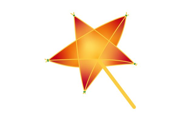 Đèn lồng trung thu ông sao vector