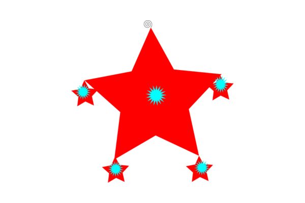 Đèn ông sao vector rực rỡ