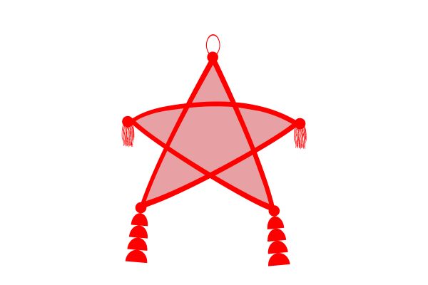 Đèn sao trung thu vector lung linh