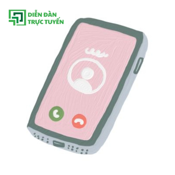 Hình: Điện Thoại Vector Xinh Màu Hồng