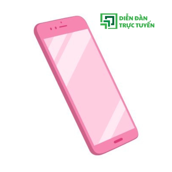 Hình: Điện Thoại Màu Hồng Vector