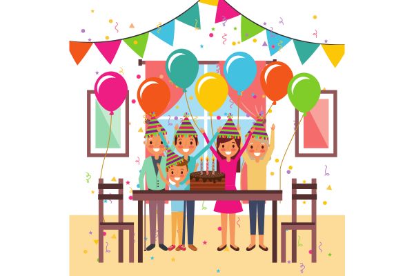 Lớp học happy birthday vector 