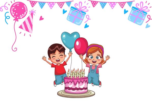 Vector bạn bè happy birthday vector