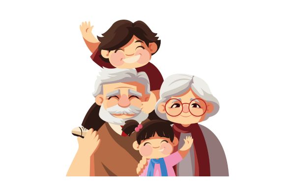 Happy father's day vector gia đình