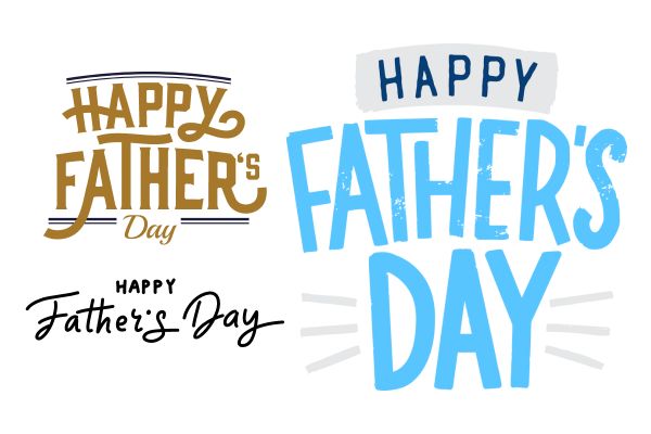 Happy father's day vector chữ nổi bật