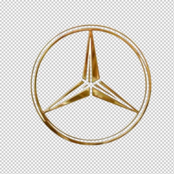 Vector Logo Mercedes Benz vàng