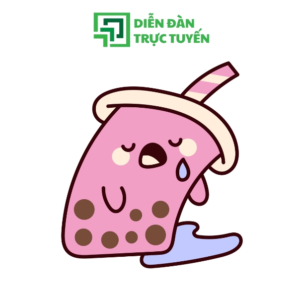 Hình: Vector Ly Trà Sữa Khóc
