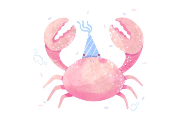 Vector con cua màu hồng 