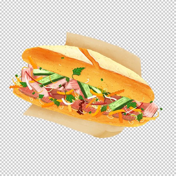 Vector bánh mì Việt Nam thơm ngon