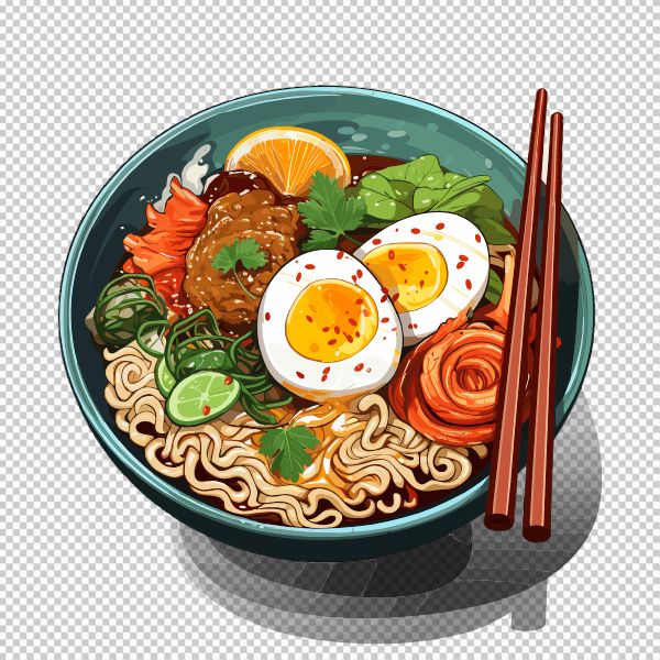 Vector mì ramen Nhật Bản