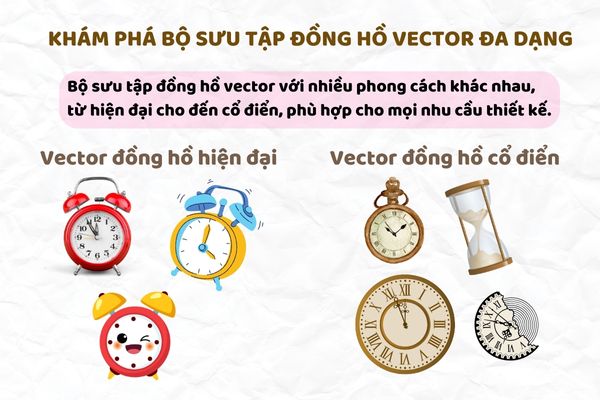 Khám phá bộ sưu tập đồng hồ vector đa dạng
