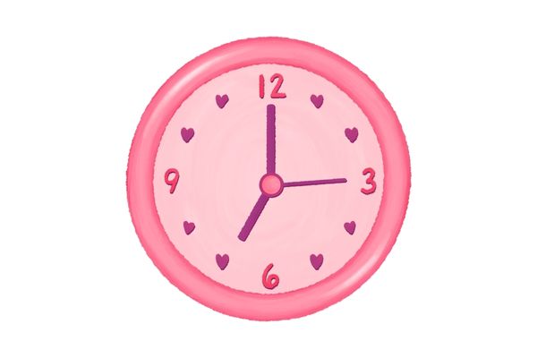 Đồng hồ vector trái tim 