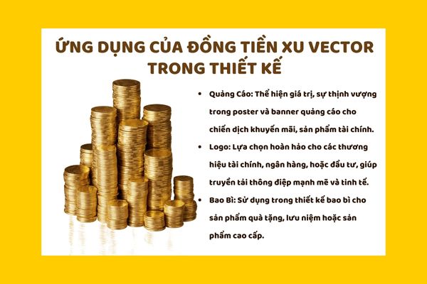 Ứng dụng của đồng tiền xu vector trong thiết kế