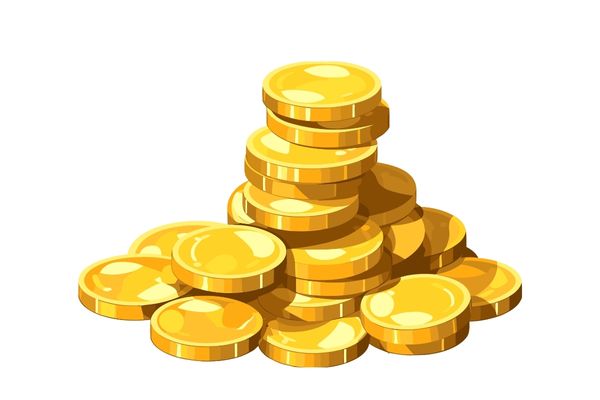 Đống đồng xu vector 
