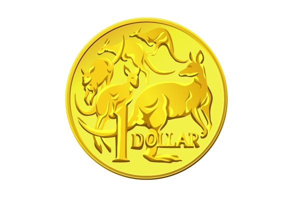 Đồng xu con kangaroo vector 