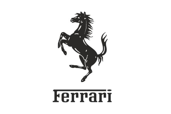 Logo Ferrari hình biểu tượng và text