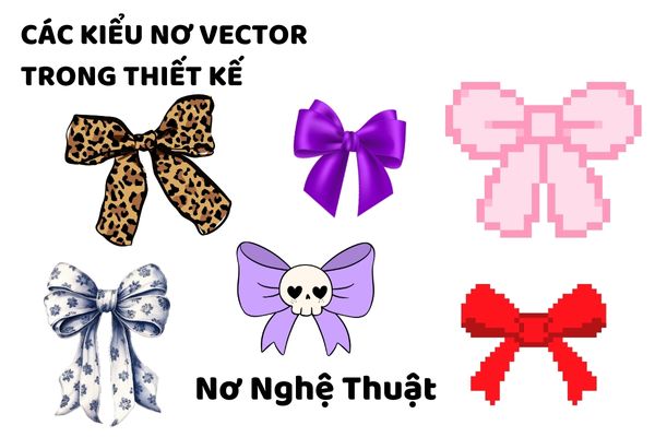 Các kiểu nơ vector trong thiết kế: Nơ nghệ thuật