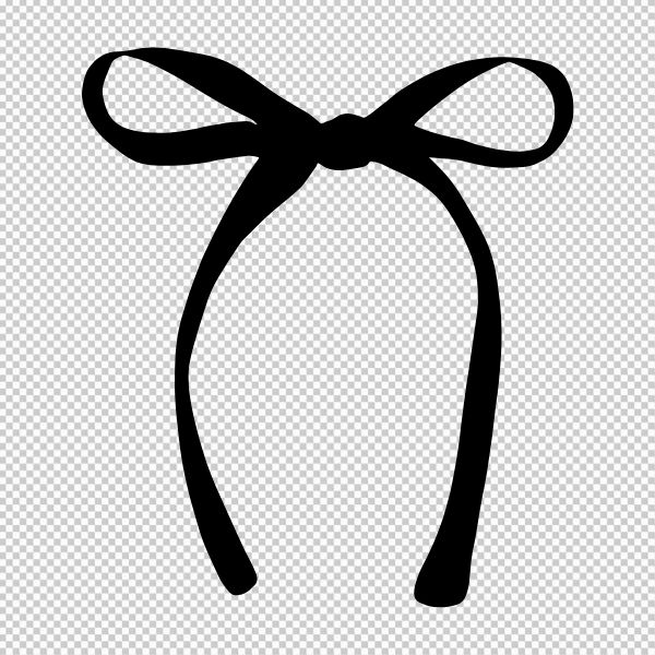 Cái nơ vector màu đen