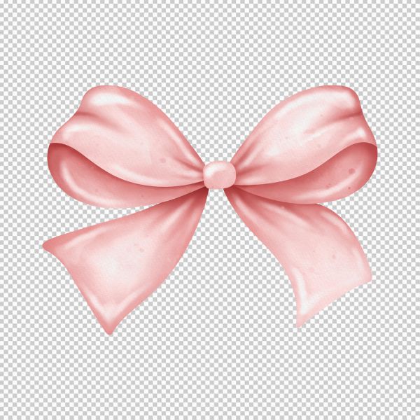 Hình nơ vector màu hồng dịu