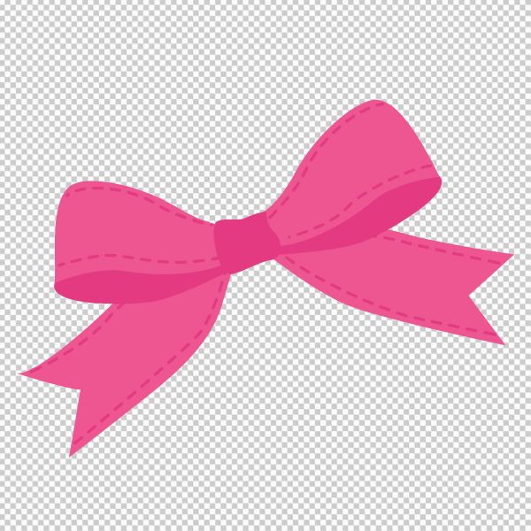 Nơ vector kiểu dáng basic hồng đậm