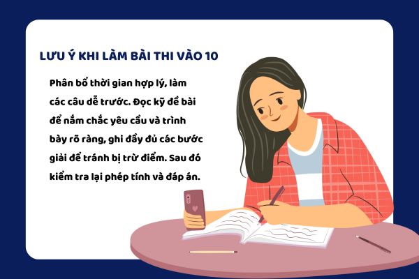 Lưu ý khi làm bài thi vào 10