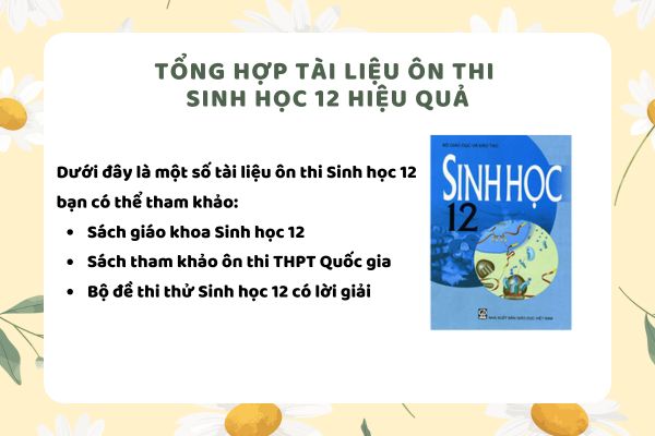 Tổng hợp tài liệu ôn thi Sinh học 12 hiệu quả