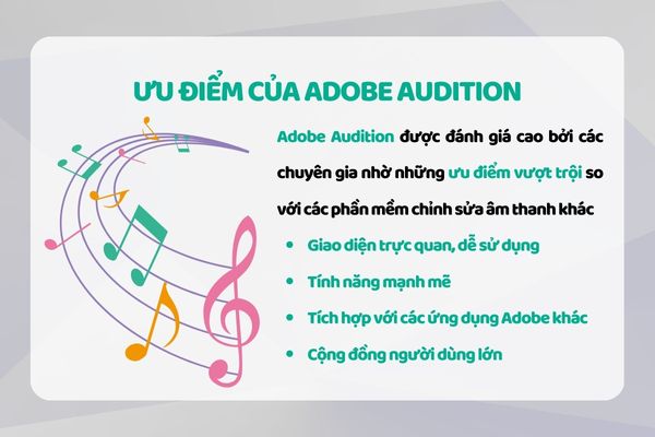 Ưu điểm của Adobe Audition so với các phần mềm chỉnh sửa âm thanh khác