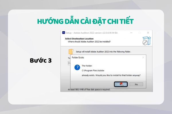 Bước 3: Nhấp vào nút Yes