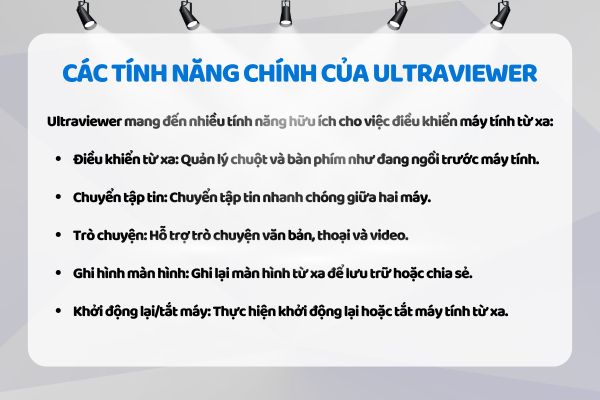 Hướng dẫn sử dụng Ultraviewer: Các tính năng chính của Ultraviewer