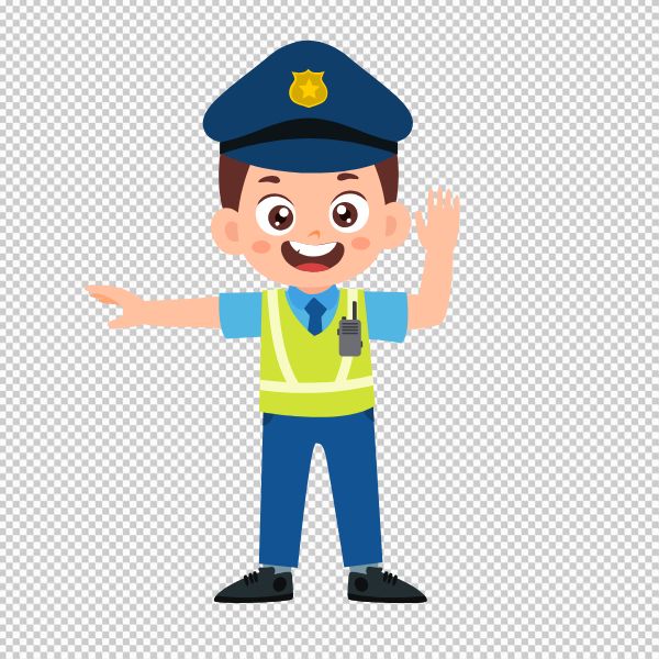 Cảnh sát giao thông vector chỉ dẫn