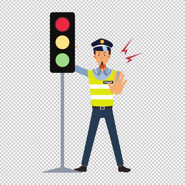 Anh cảnh sát giao thông mẫu vector chất lượng cao