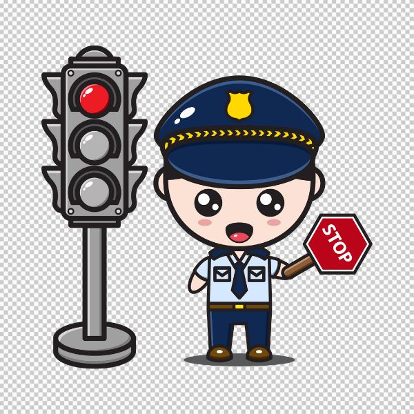 Cảnh sát giao thông chibi