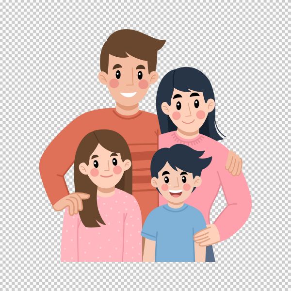 Gia đình hạnh phúc vector