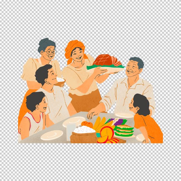 Bữa cơm gia đình vector