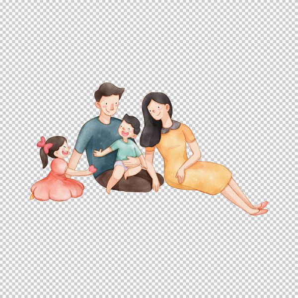 Gia đình 4 người vector