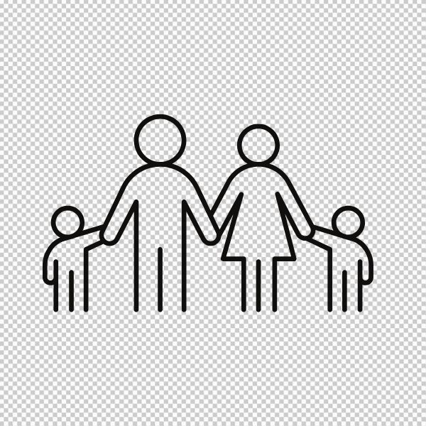 Gia đình nét vẽ đơn giản