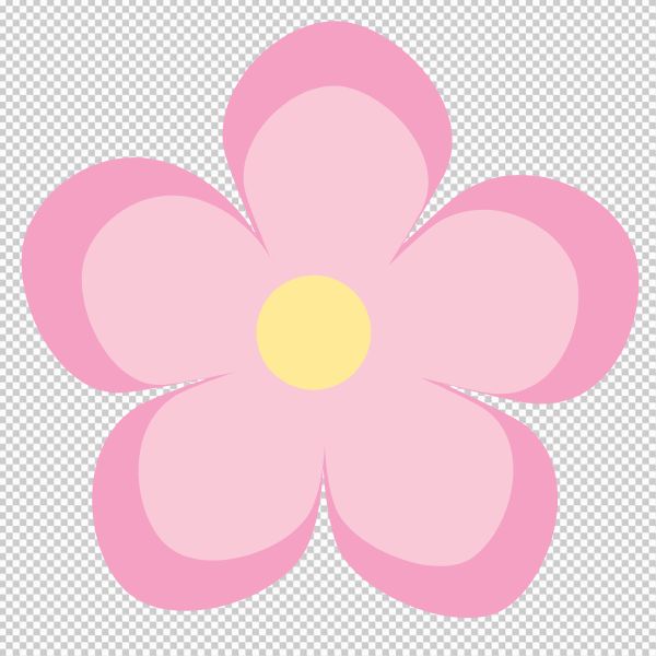 Hoa 5 cánh vector màu hồng