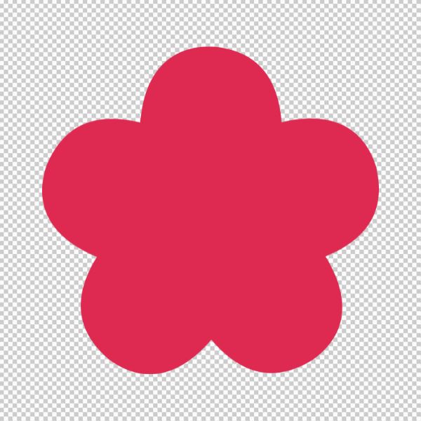 Hoa 5 cánh vector màu hồng