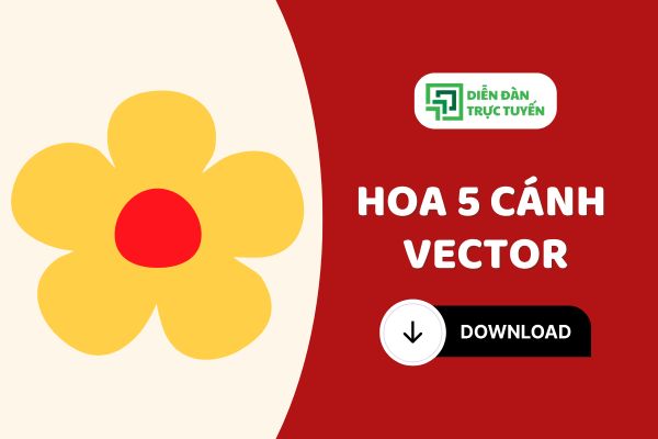 Tải Mẫu Hoa 5 Cánh Vector Miễn Phí Định Dạng PNG, ESP, PDF