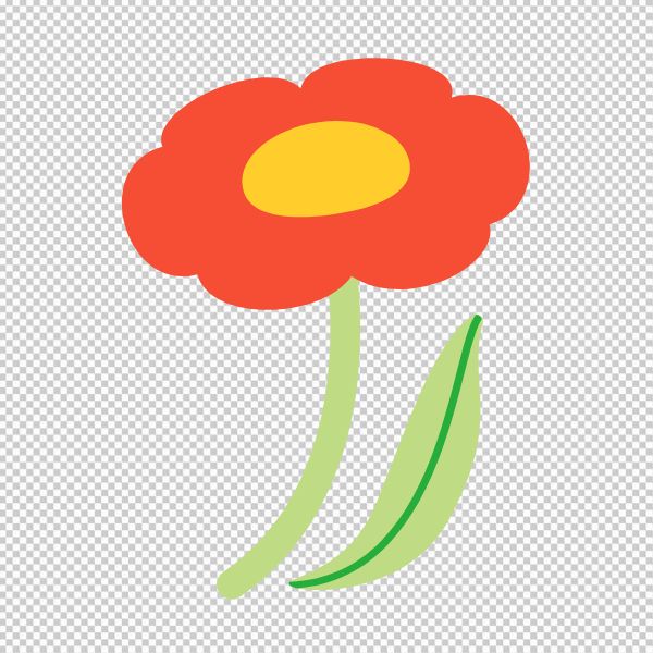 Vector nhành hoa 6 cánh 