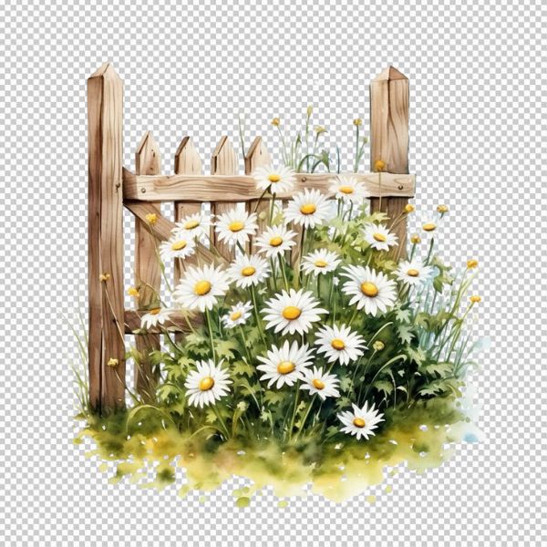 Vector thiết kế bụi hoa cúc