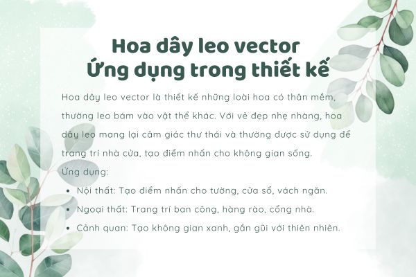 Hoa dây leo vector và ứng dụng trong thiết kế