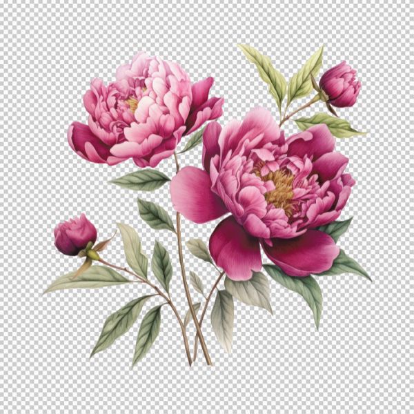 Vector hoa mẫu đơn mềm mại