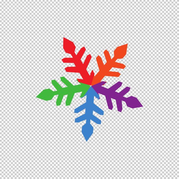 Hoa tuyết nhiều màu sắc vector
