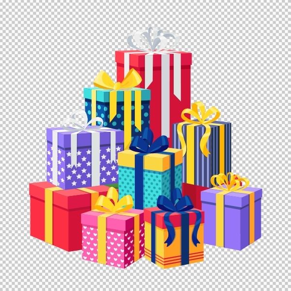 Mẫu vector nhiều hộp quà