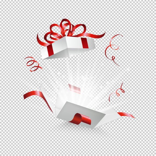 Hộp quà mở vector