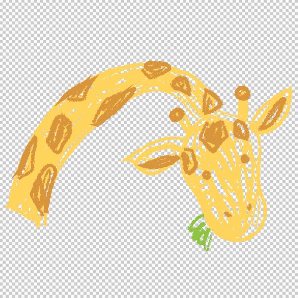 Nét vẽ vector hươu cao cổ đáng yêu