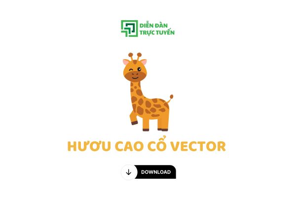 Download Free File Hươu Cao Cổ Vector Tách Nền Sẵn 