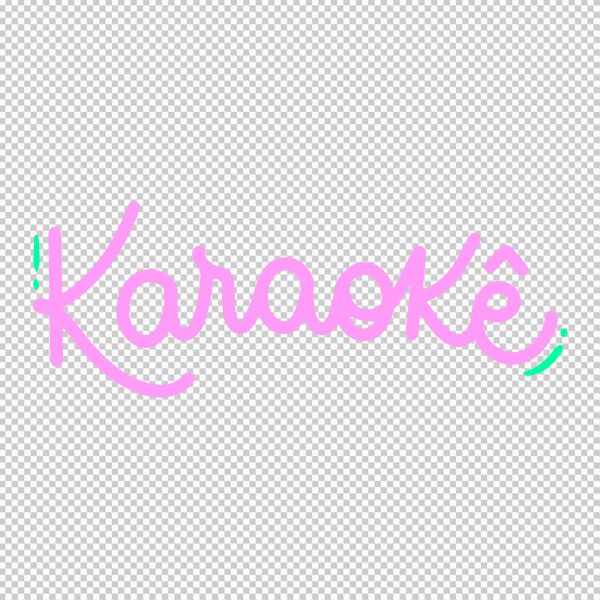 Text karaoke vector neon sign
