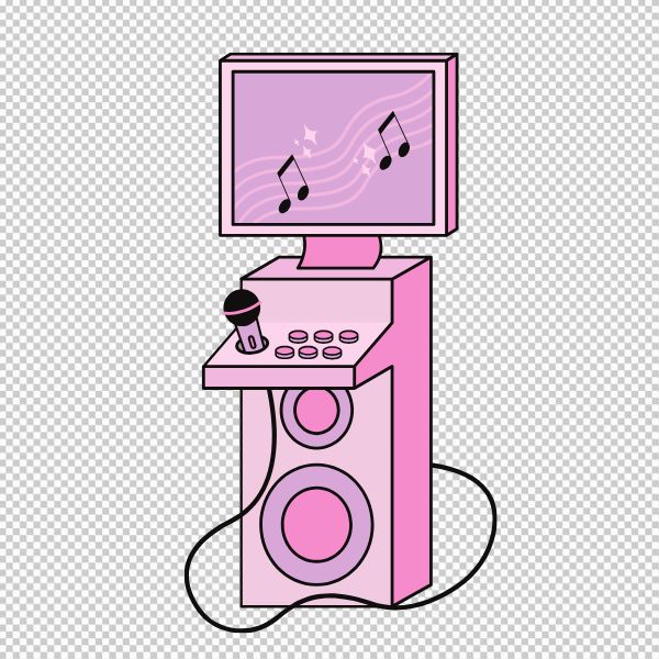 Máy hát karaoke mẫu vector